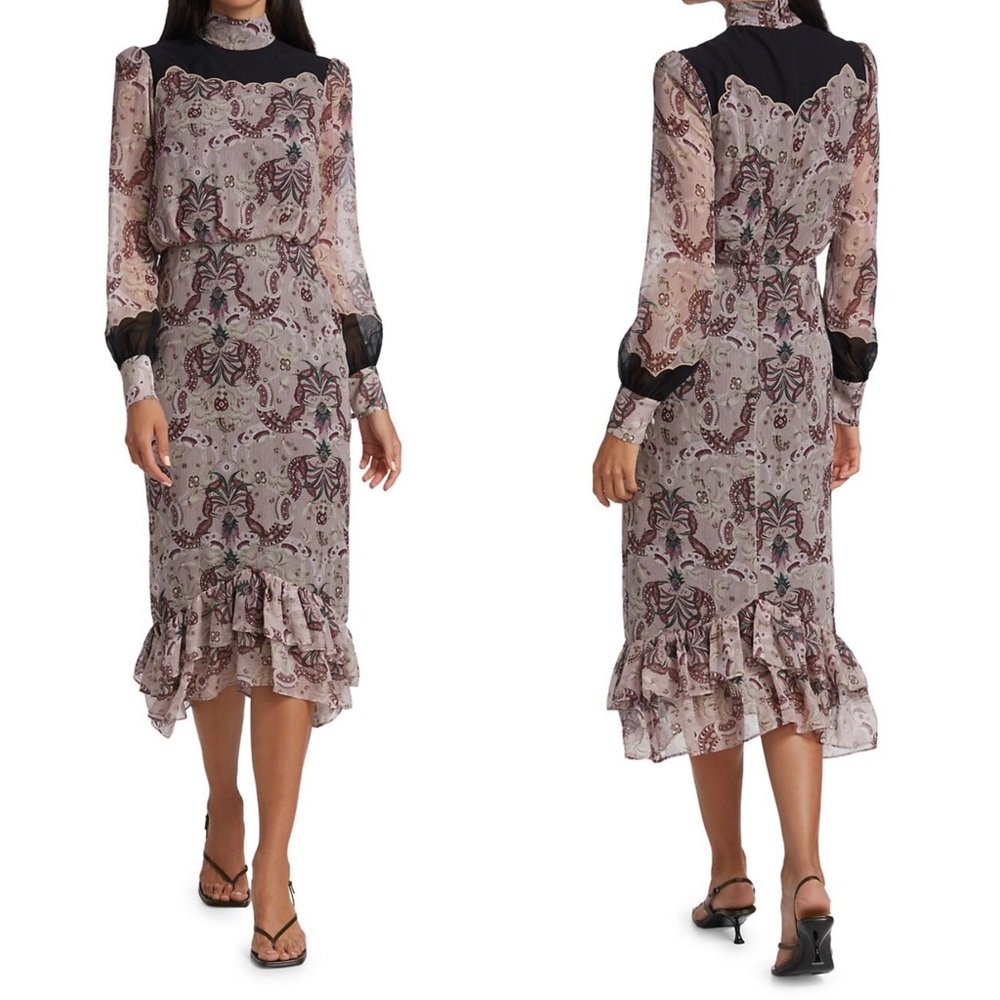 COPY - Saloni Isa Silk Midi Dress